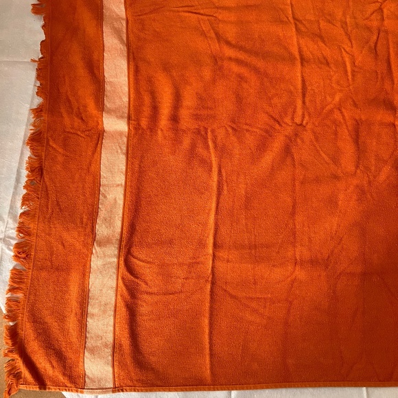 NEW HERMÈS ORANGE YACHTING BATH TOWEL - Picture 10 of 15